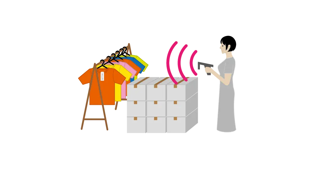 店舗への入荷(入荷検品)イラスト