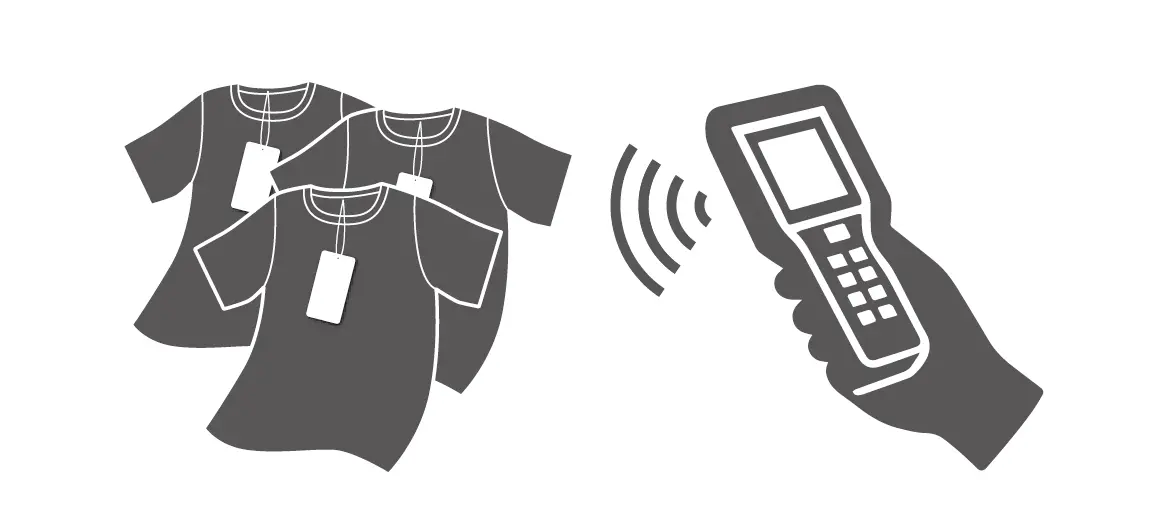 RFID ハンディーターミナル イラスト